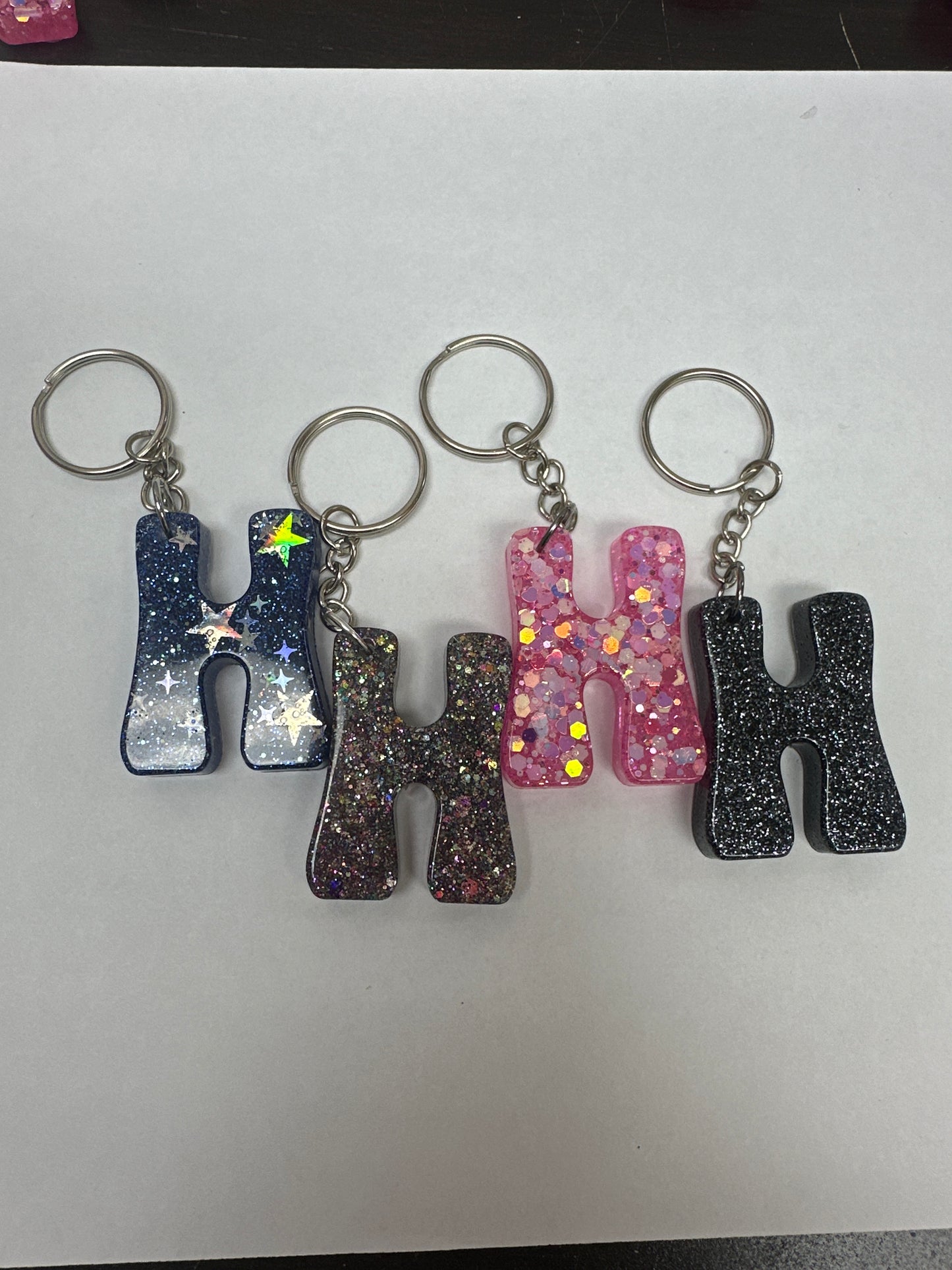 Retro Letter H Keychains