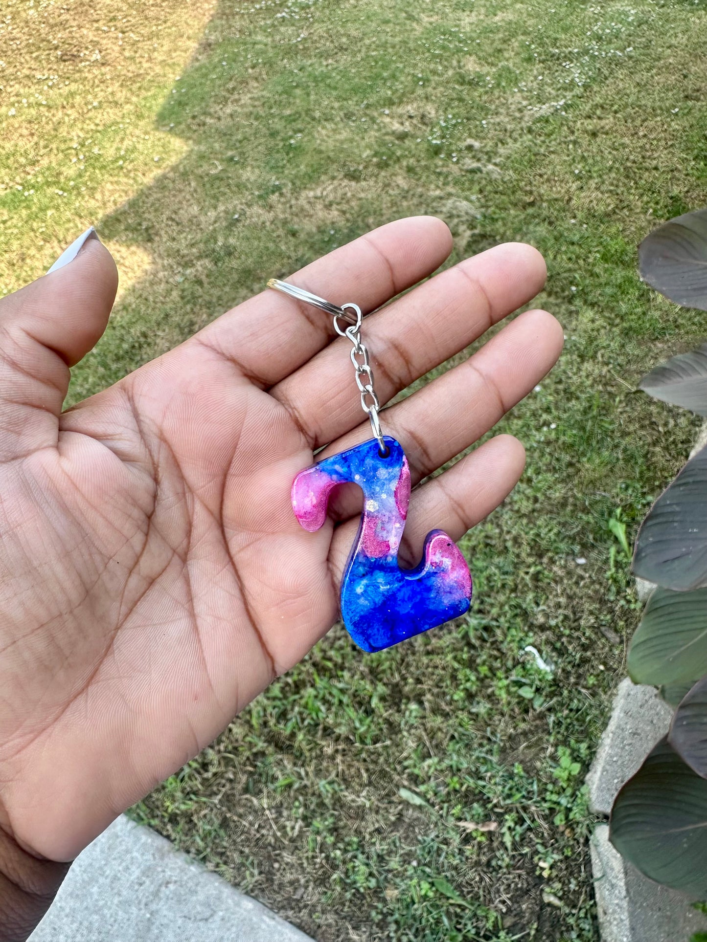 Retro Letter Z Keychains