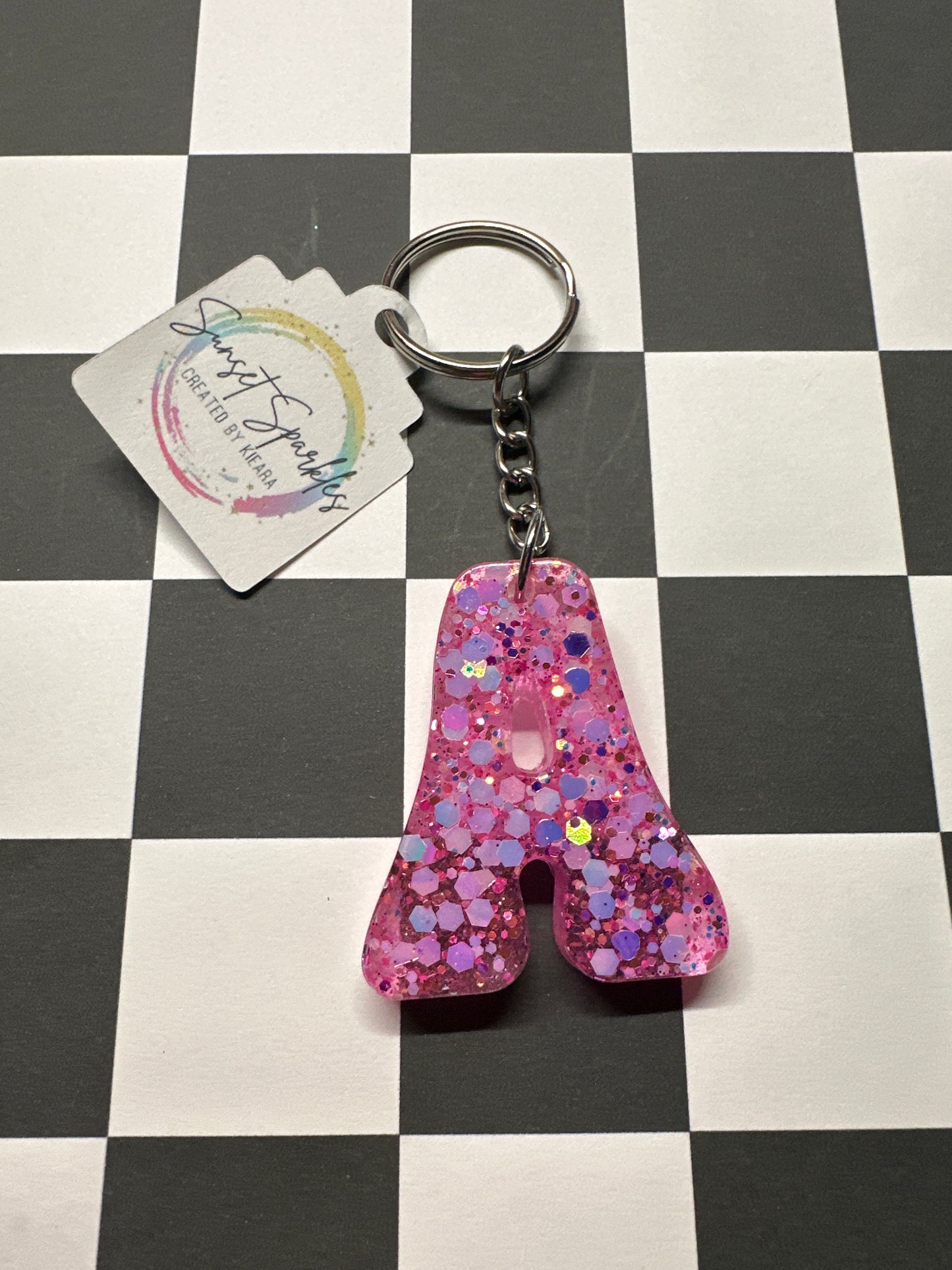 Retro Letter A Keychains