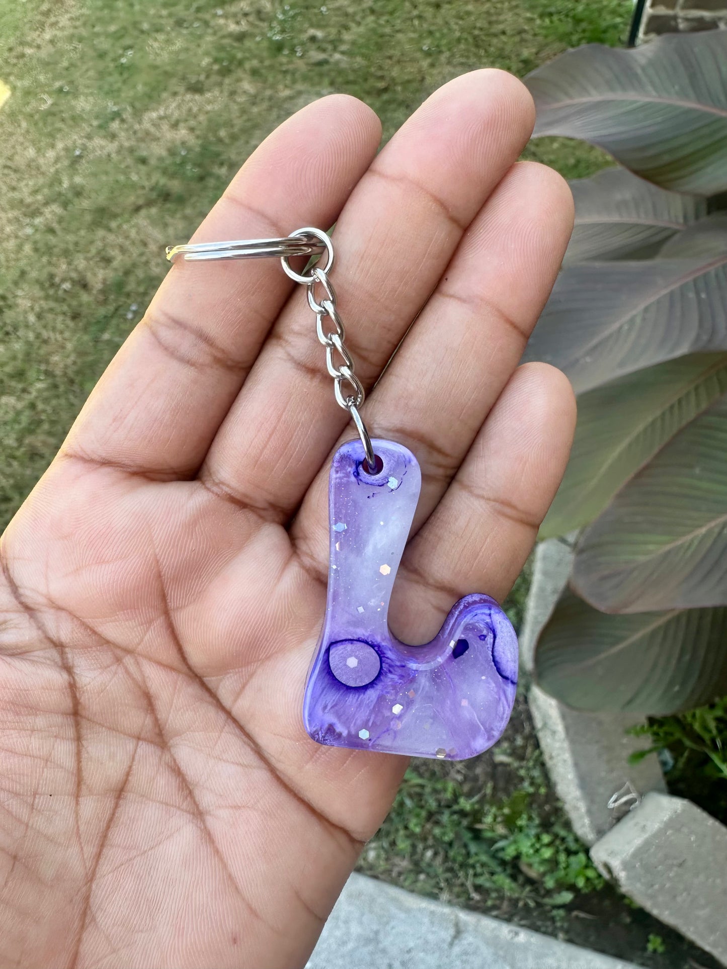 Retro Letter L Keychains