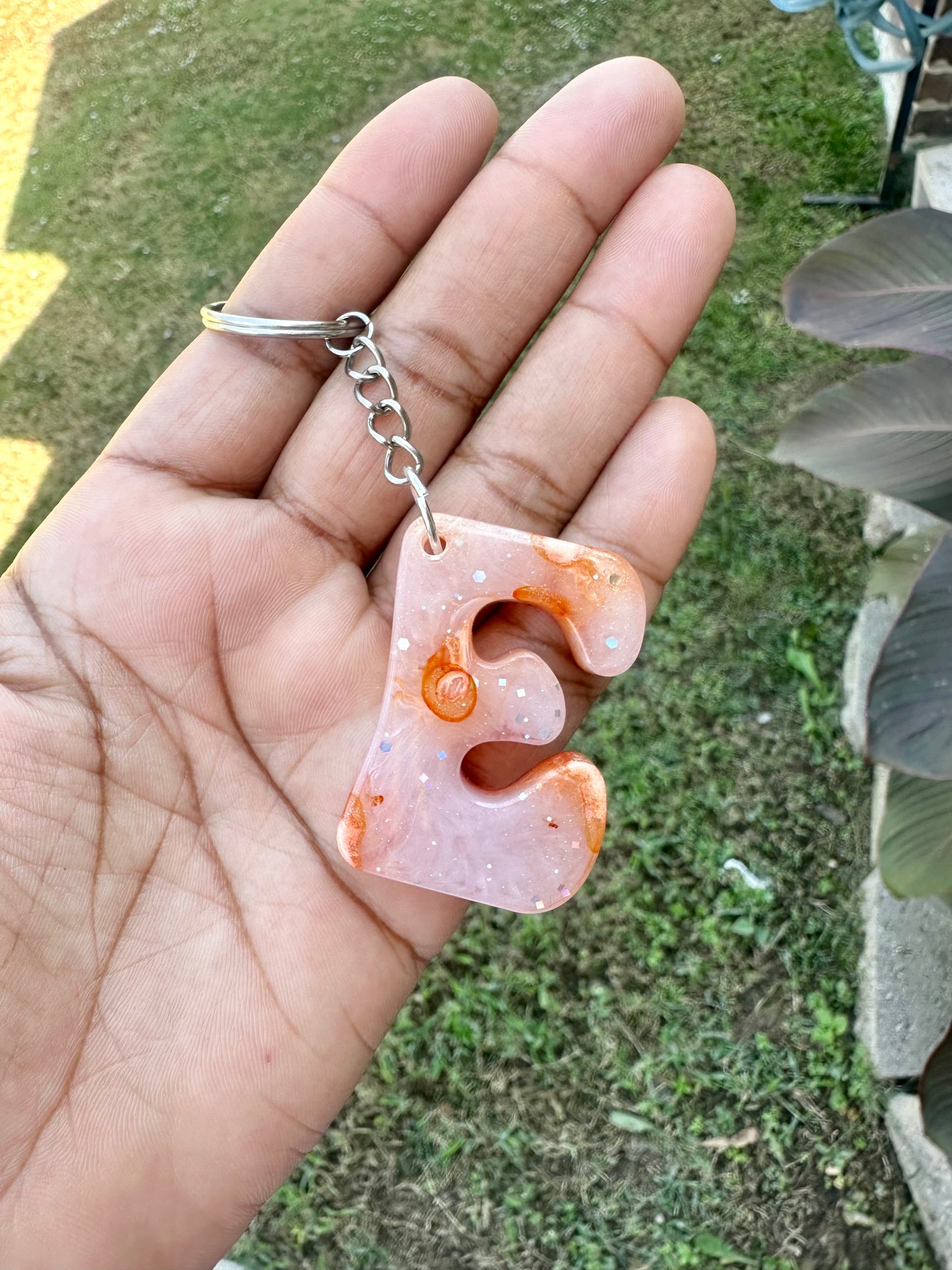 Retro Letter E Keychains