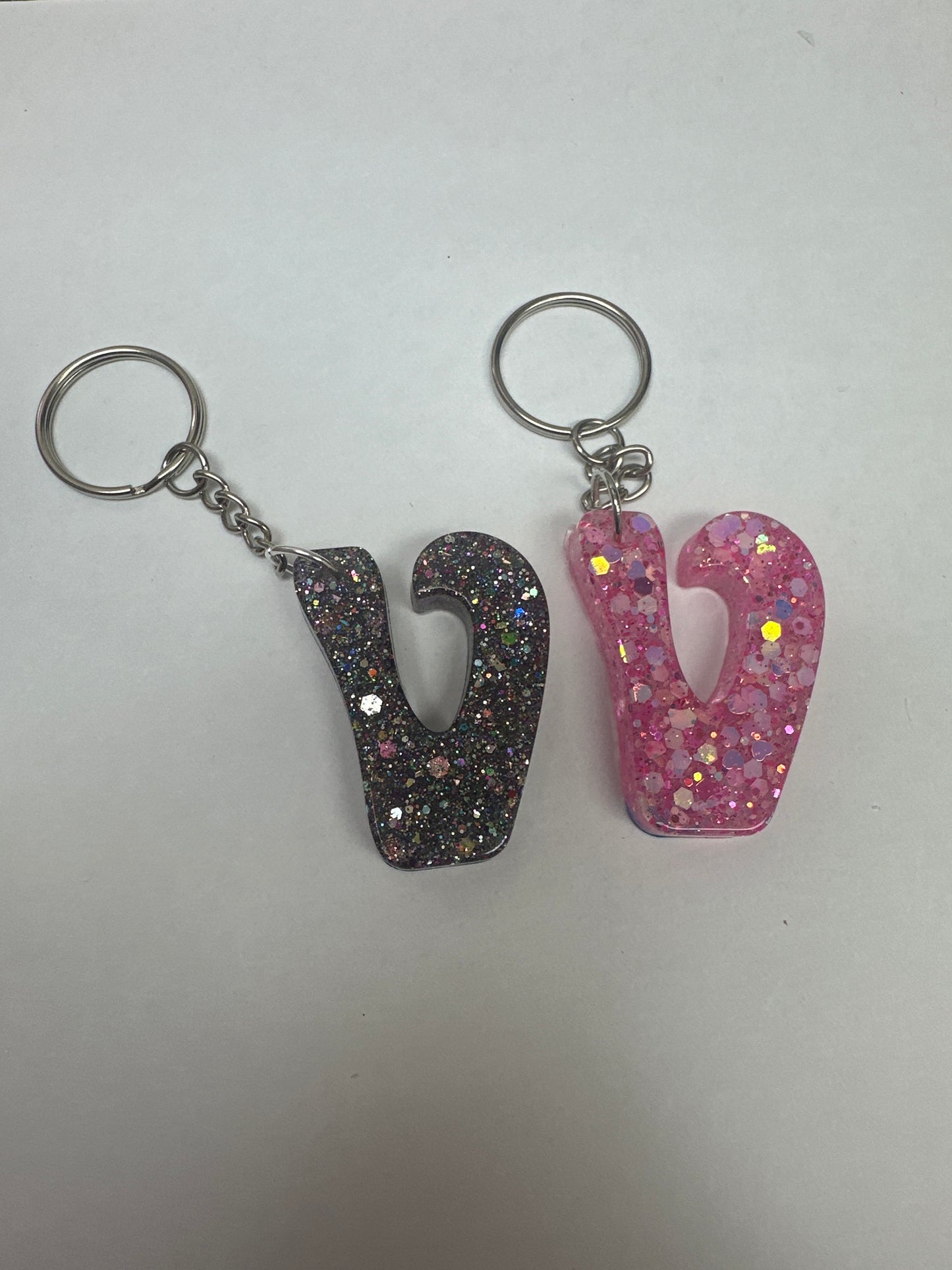 Retro Letter V Keychains