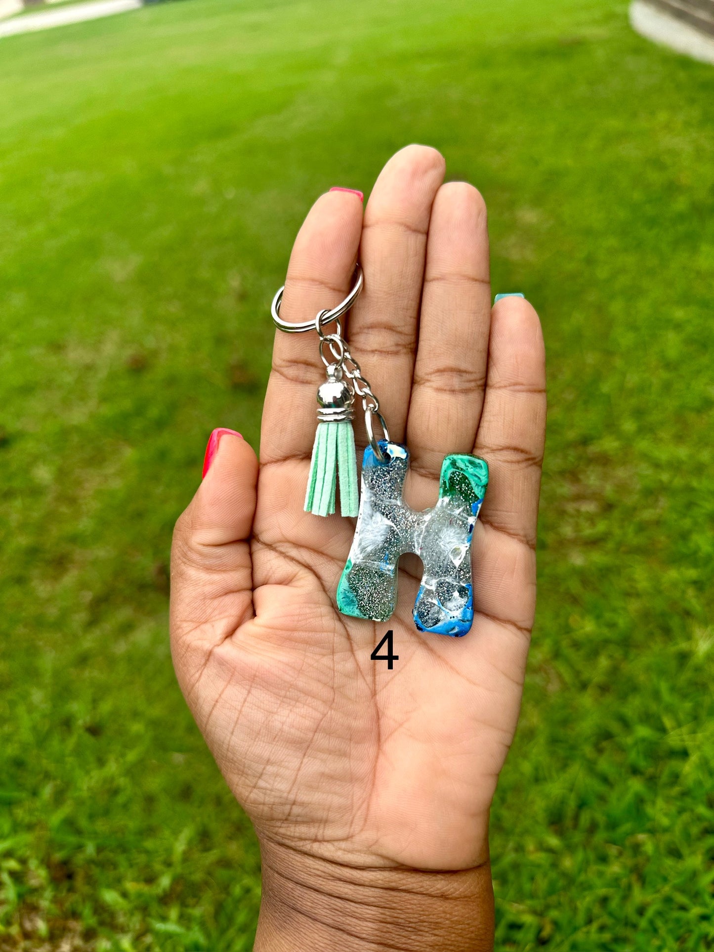 Retro Letter H Keychains