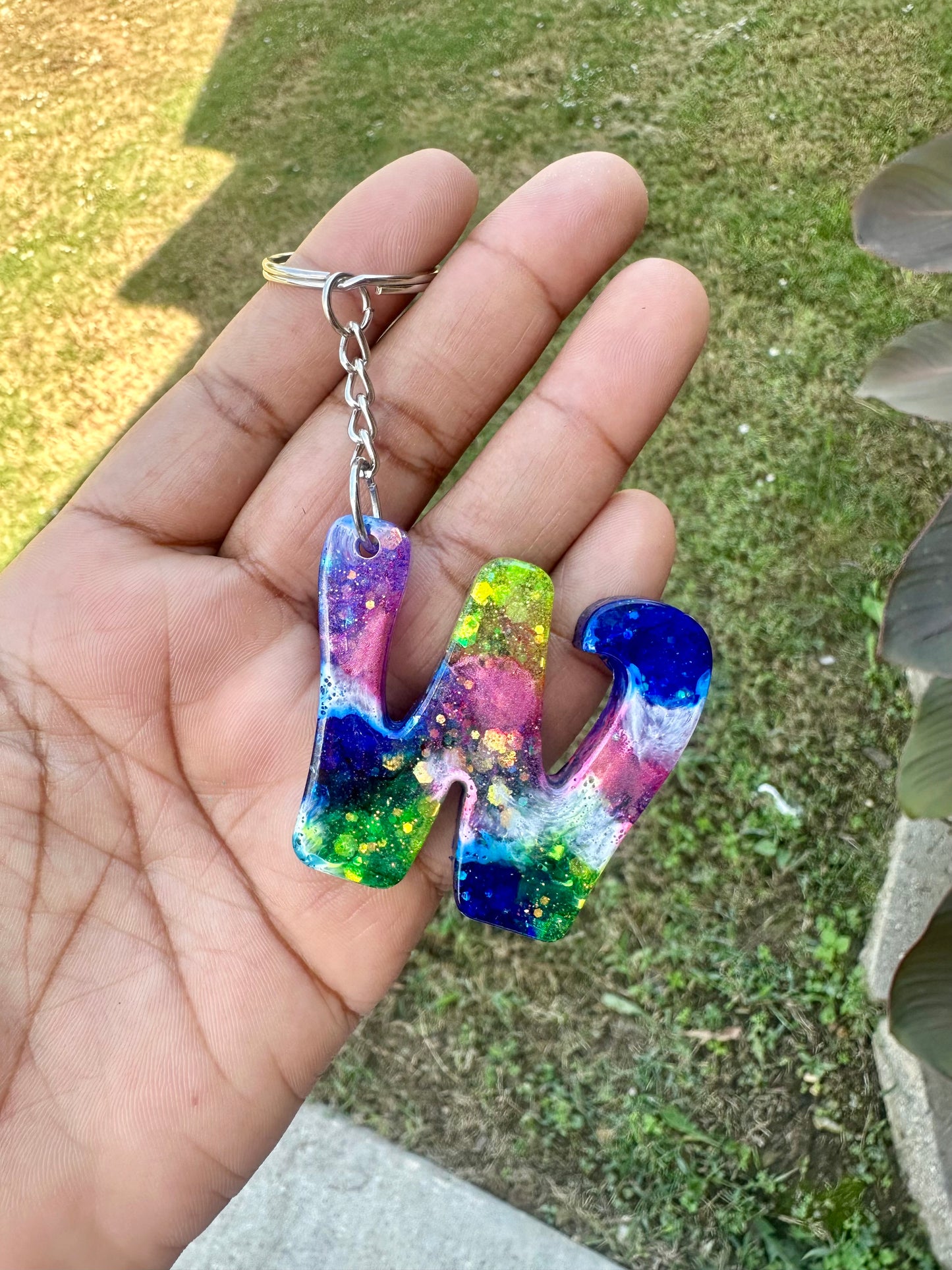 Retro Letter W Keychains