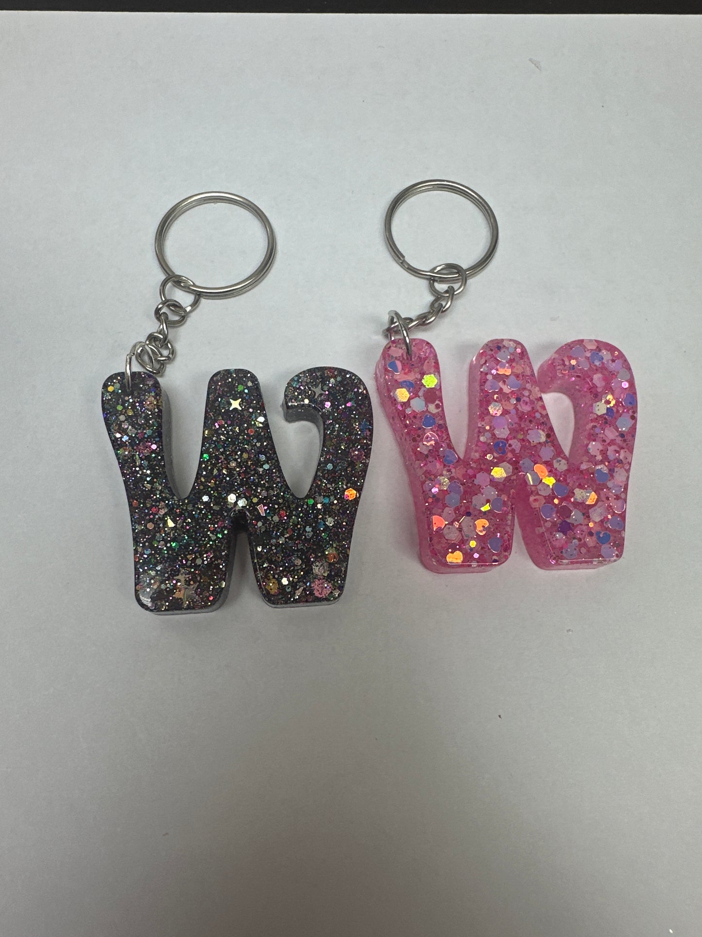 Retro Letter W Keychains