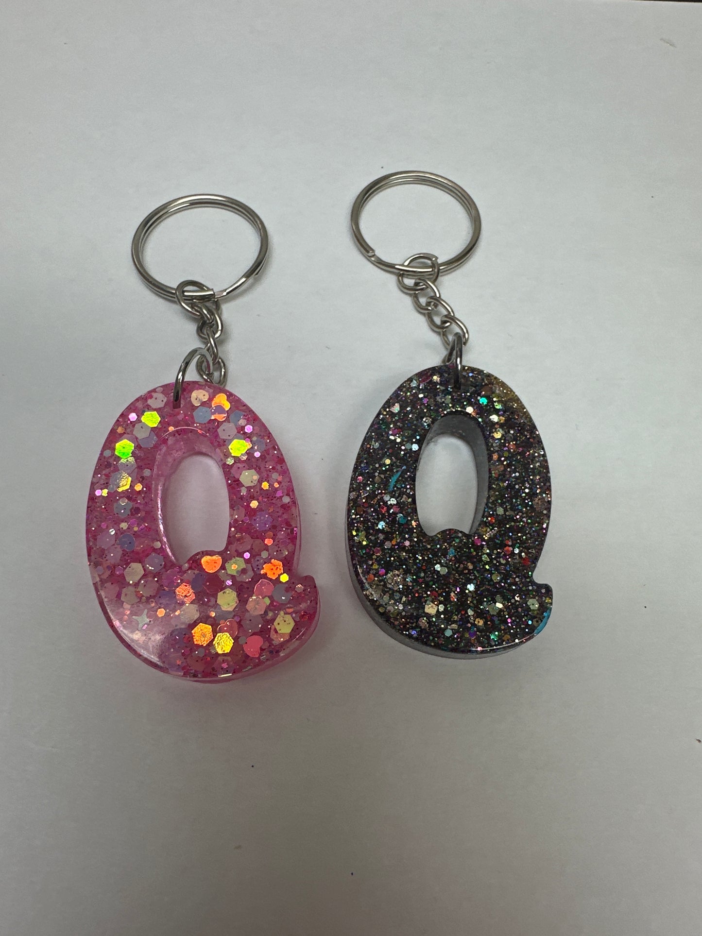 Retro Letter Q Keychains