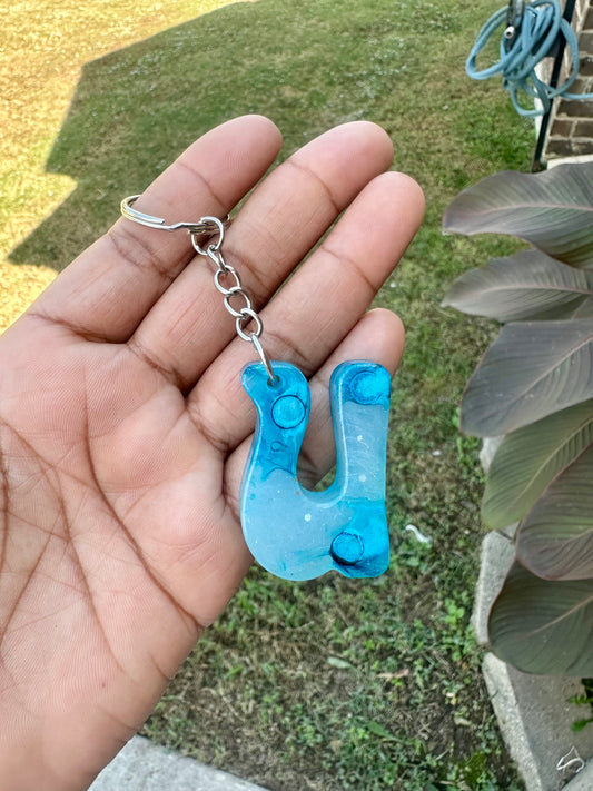 Retro Letter U Keychains