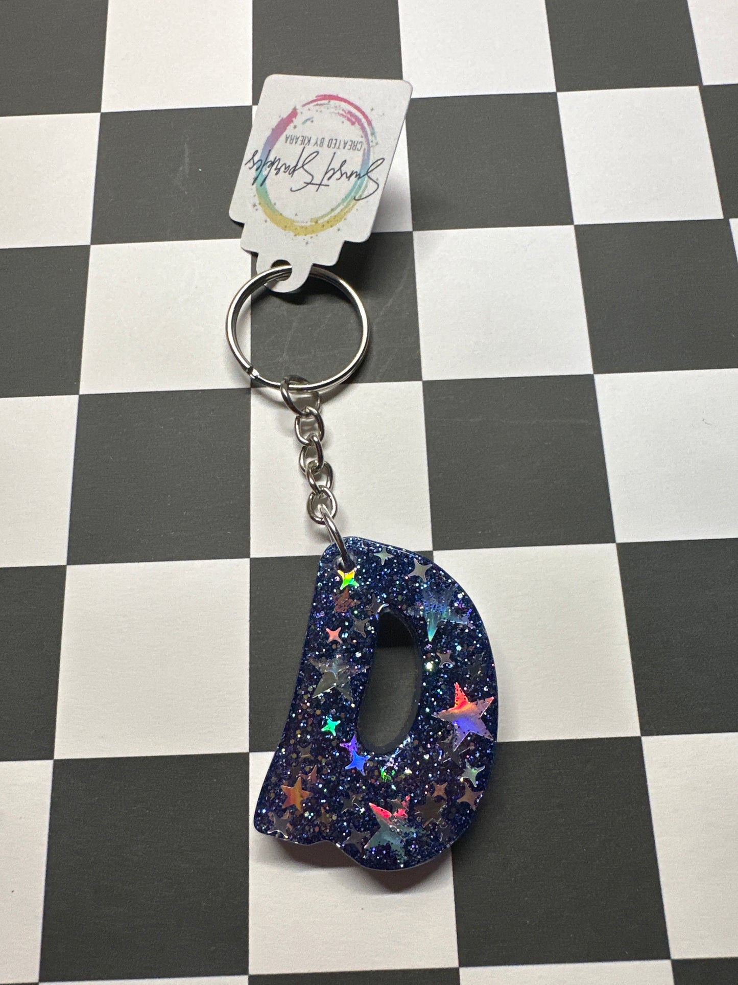 Retro Letter D Keychains