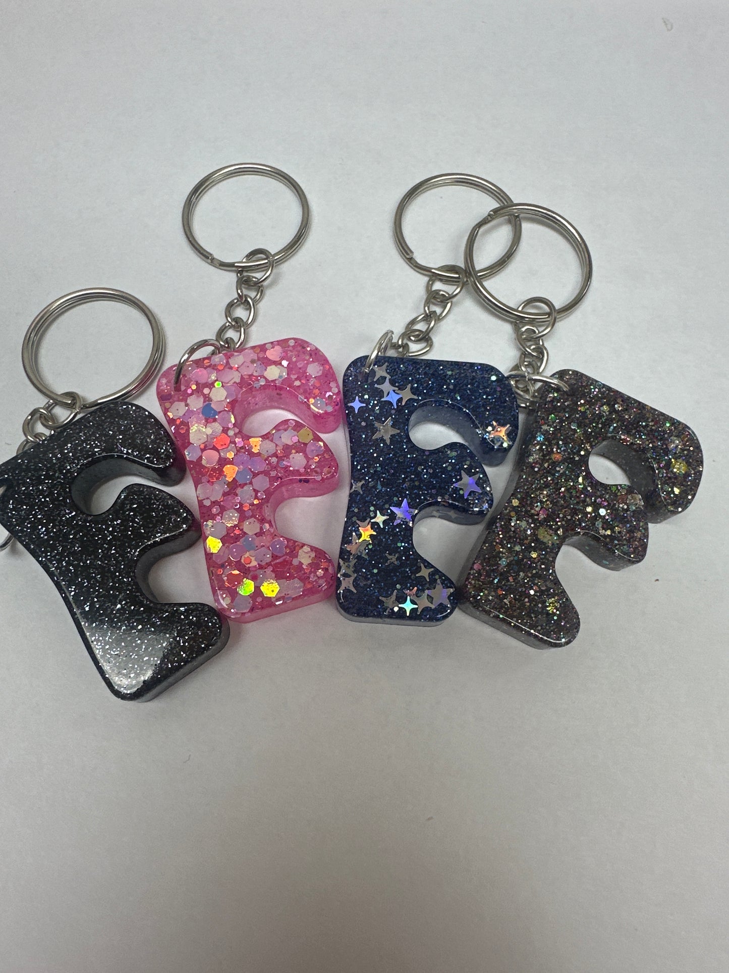 Retro Letter F Keychains