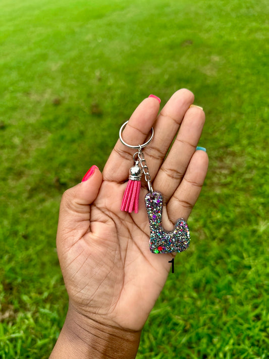 Retro Letter L Keychains