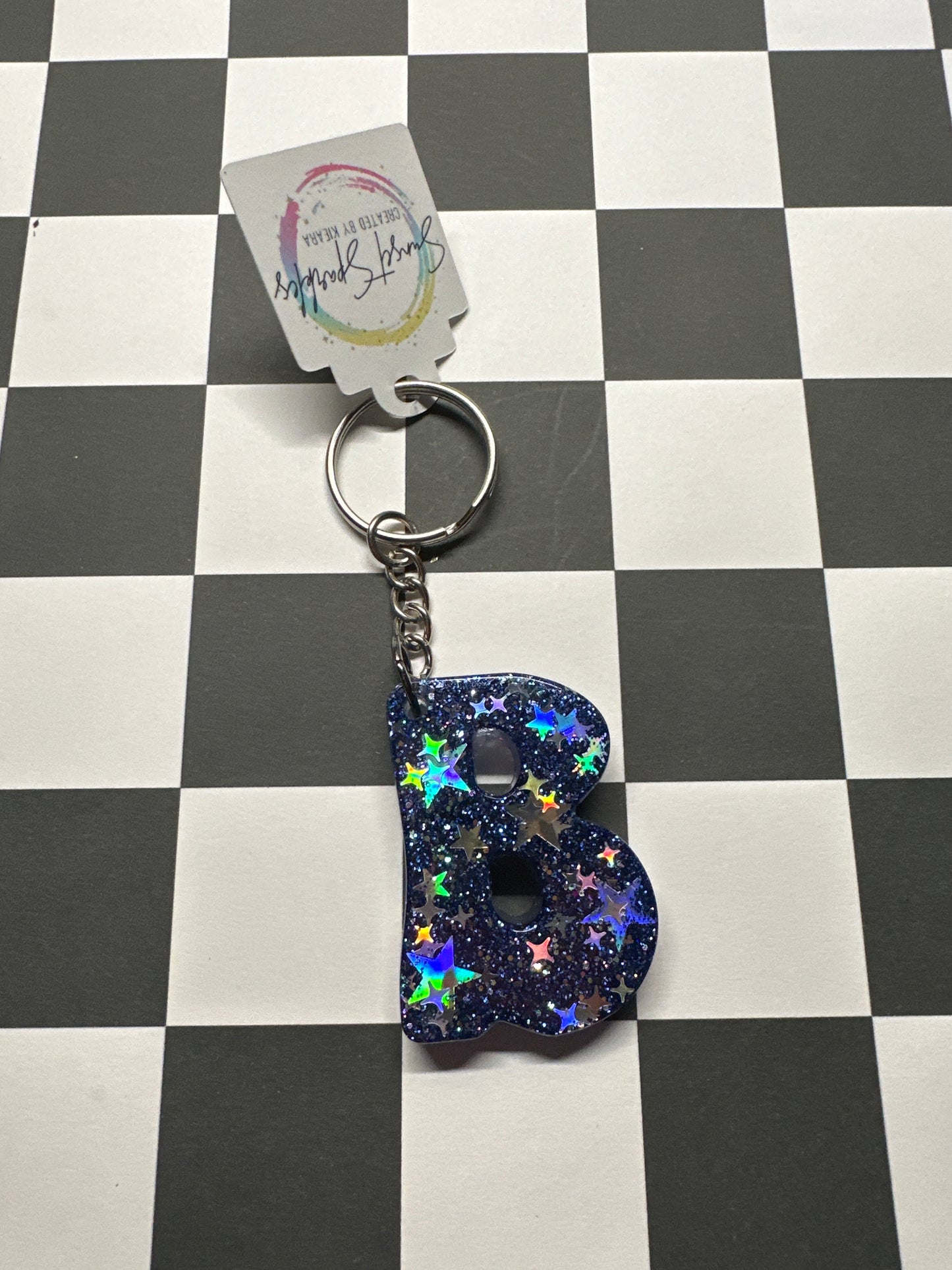 Retro Letter B Keychains