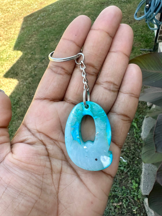 Retro Letter Q Keychains