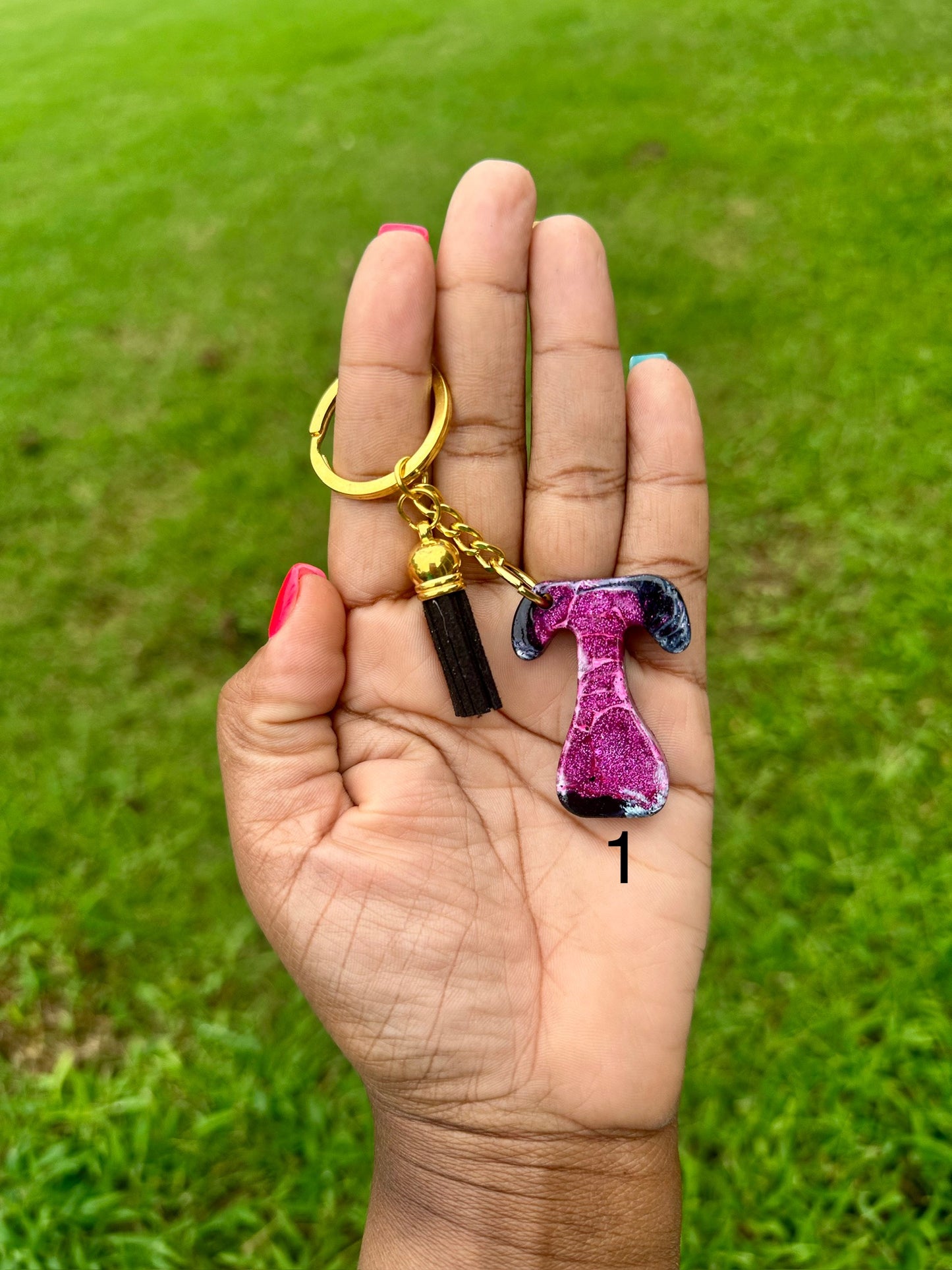 Retro Letter T Keychains