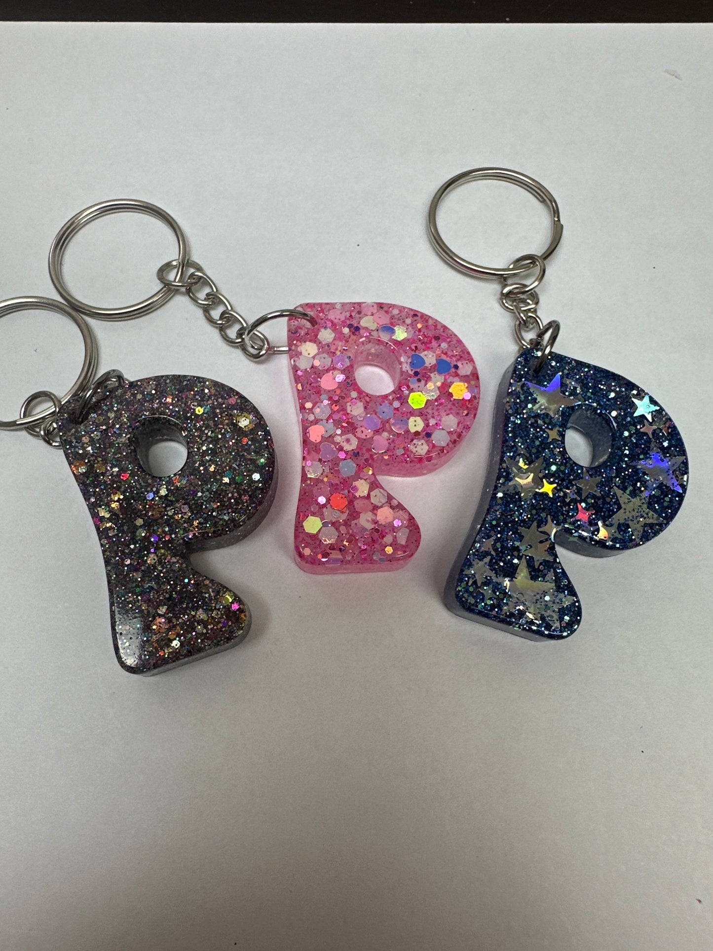 Retro Letter P Keychains