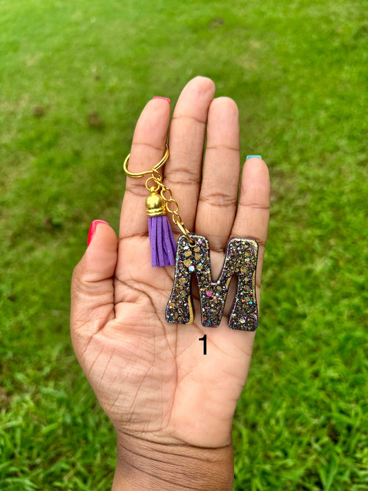 Retro Letter M Keychains