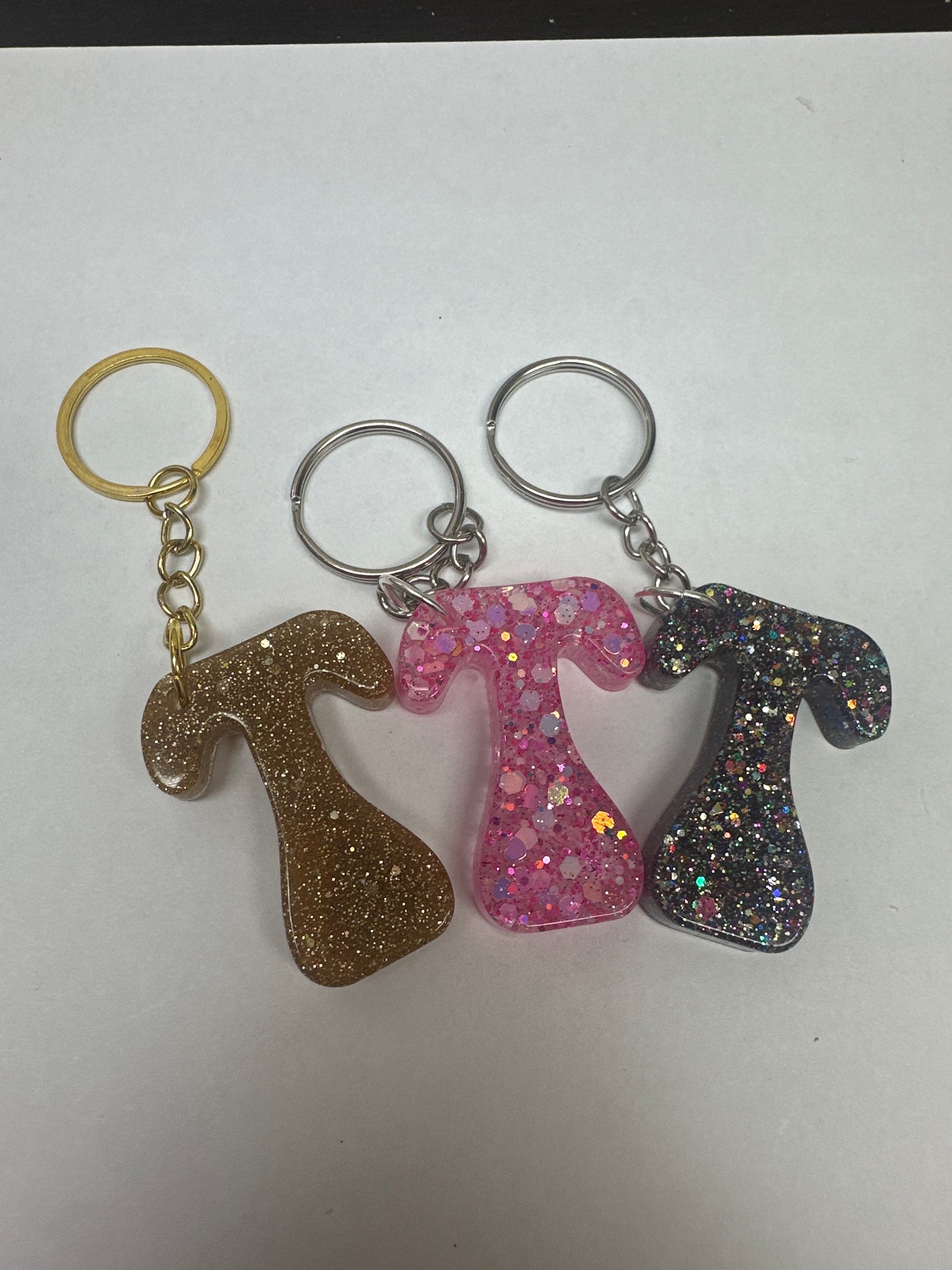 Retro Letter T Keychains