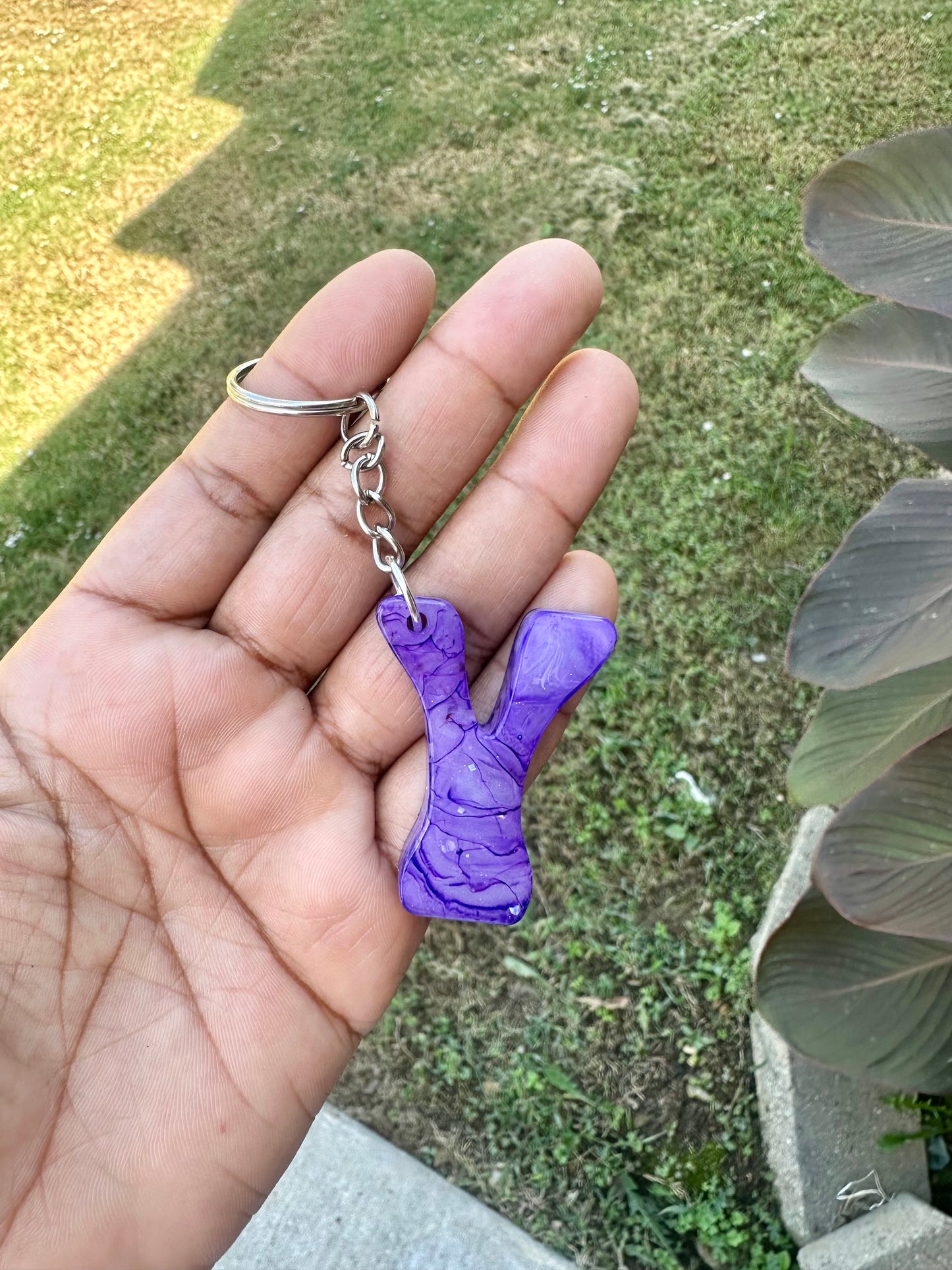 Retro Letter Y Keychains