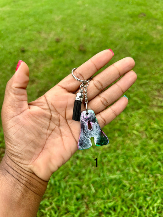 Retro Letter A Keychains