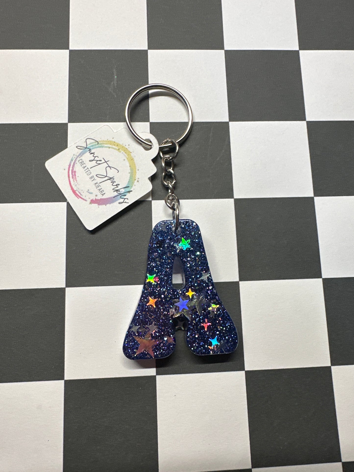 Retro Letter A Keychains