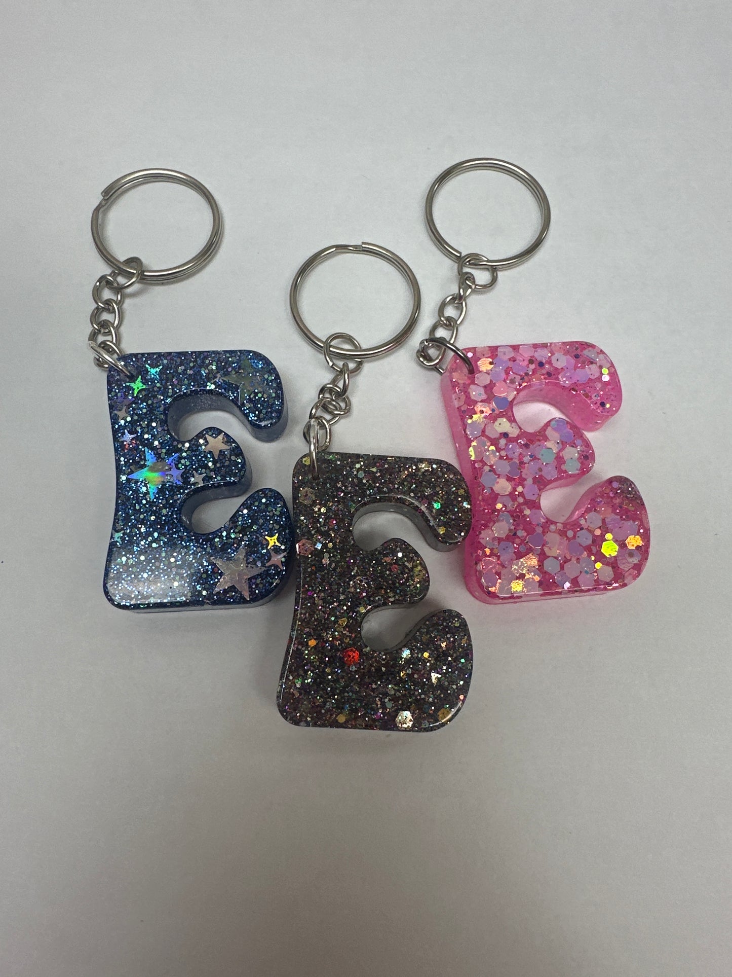 Retro Letter E Keychains