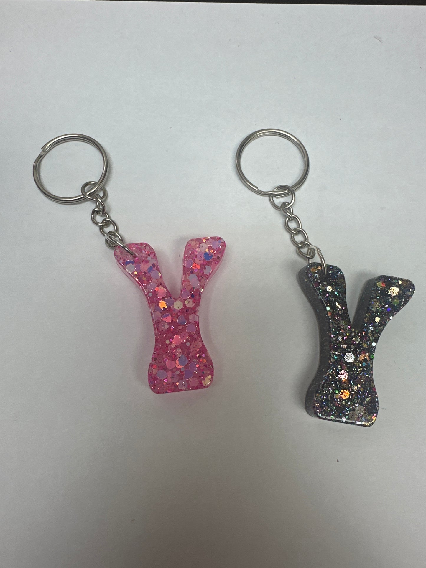 Retro Letter Y Keychains