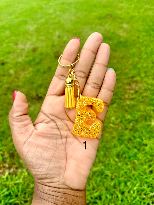 Retro Letter E Keychains